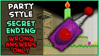 Party Style Secret Ending with Wrong Answers Only! Baldi's Basics Classic Remastered