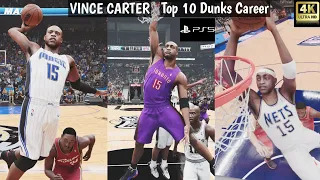 Vince Carter Top 10 Dunks The Killer !! NBA 2K