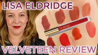 LISA ELDRIDGE VELVETEEN REVIEW // Swatching 8 lipstick on fair skin incl. lipswatches & wear test