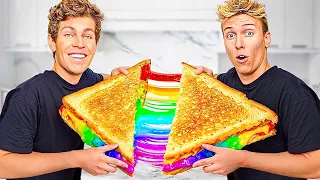 Eating RAINBOW Food Challenge!