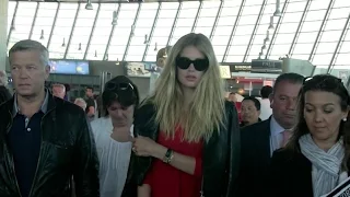 EXCLUSIVE: Doutzen Kroes at the airport leaving Cannes