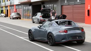 181hp ND Miata passing 300+ HP Nissan Laurel Turbo @ Hampton downs Motosport Park