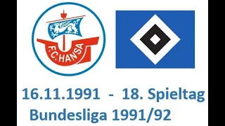 FC Hansa Rostock - Hamburger SV  Fußball Bundesliga 1991/92