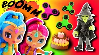 Shimmer & Shine Fidget Spinner Game Birthday Party w Moana, Belle, Tsum Tsum & Fashem Toy Surprises!