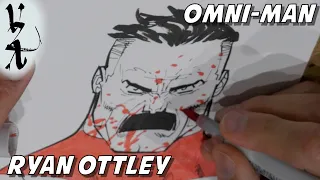 Ryan Ottley drawing Omni-Man from Invincible