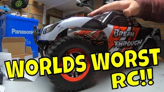 Worlds Worst RC Car! HG-101 Short course truck. 1/10 Scale Budget SCT.