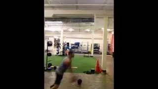 MedBall Medley: chest throw, forward scoop toss, overhead backwards scoop toss