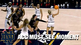 Dara Mabrey Drops Jaws With An Amazing Assist In Notre Dame Opener | ACC Must See Moment