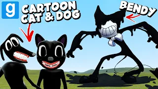 CAN CARTOON CAT & DOG ESCAPE... BENDY?! (Garry's Mod Sandbox) | JustJoeKing