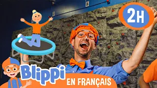 Blippi fait de l'exercice à Skyzone  | Blippi en français | Vidéos éducatives pour enfants