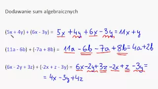 Dodawanie sum algebraicznych