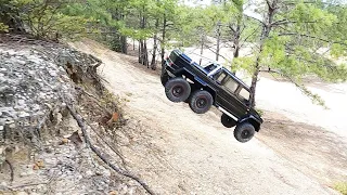 RC car TRAXXAS TRX-6 6x6 Mercedes Off-road Bash Jumping Crashes 3s LiPo