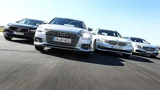 Audi A6 Avant vs BMW 5 Sereis Touring vs Mercedes E-Class Estate vs Volvo V90