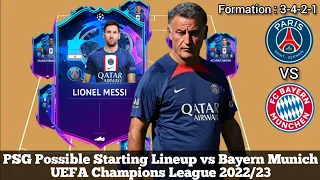 PSG Possible Starting Lineup vs Bayern Munich ► UEFA Champions League 2022/23 ● HD