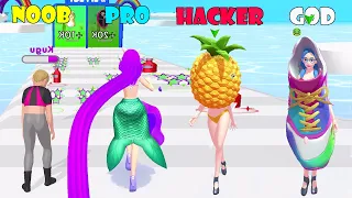 NOOB vs PRO vs HACKER vs GOD - Tall Man Run, Dress Painters...