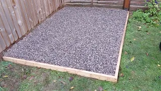 Installation of a renewable and more eco-friendly shed base