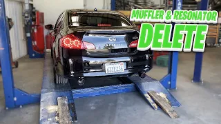 PROS & CONS DOING A MUFFLER & RESONATOR DELETE TO YOUR INFINITI G37!