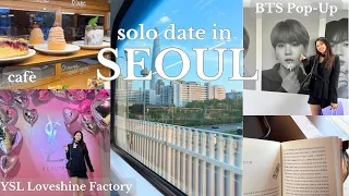seoul vlog- solo date in seongsu! bts monochrome pop-up, ysl loveshine factory