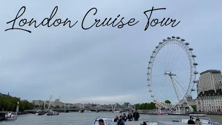 🇬🇧 London River Cruise Tour | London Eye | Big Ben | 4K | Captions Available
