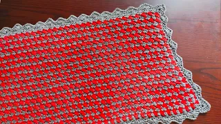 How To Crochet Reversible Shells Rectangular Floor Mat/ Rug | Tutorial Part 1