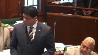 Fijian Attorney-General, Hon. Aiyaz Sayed Khaiyum responds to question