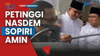 Anies Baswedan-Cak Imin Kaget Naik Land Rover Menuju ke KPU Disopiri Petinggi Nasdem Ahmad Sahroni