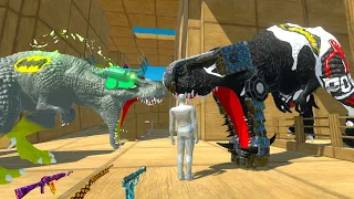 FPS PERSPECTIVE vs MUTANT DINOSAURS in DEADLY MAZE - Animal Revolt Battle Simulator