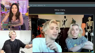 xQc Shocked by Alinity finding his Ex on "Dating or Sibling"