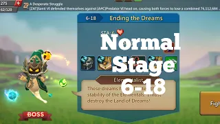 Lords mobile normal stage 6-18 f2p|Ending the dreams normal stage 6-18