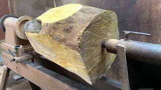 Welcome to the carving project  turning a piece of Bang wood into a simple but beautiful vase