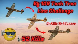 Playing EVERY German Bf 109 From B-1 to K-4 - 3 Kills To Advance Challenge! [War Thunder]