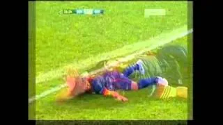 Benfica vs Barcelone 0-2 terrible blessure de carles puyol