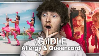 TWO GREAT SONGS! (G)I-DLE - 'Allergy' & 'Queencard' | Official MV Reaction)