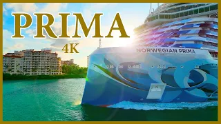 Norwegian Prima Departs Port of Miami - 4K #cruiseship #norwegiancruiseline