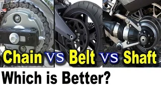 Motorcycle Chain vs Belt vs Shaft Drive Pros Cons - Which is Better?