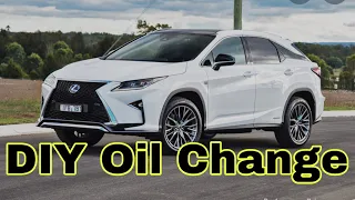 2019 Lexus RX450 Hybrid -350 DIY Oil Change