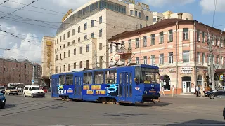 Рекламная Tatra T6B5 в центре Тулы! Тульский трамвай!