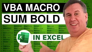 Excel - Sum all of the Bold cells in Excel - Episode 490