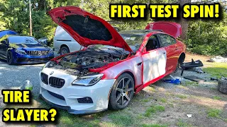 Rebuilding A 2018 BMW M6 From Copart! FIRST TEST DRIVE! (Part 6)