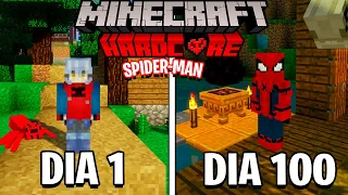 Eu sobrevivi 100 dias como HOMEM ARANHA no MINECRAFT HARDCORE