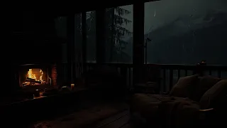 Beat Insomnia and Relieve Stress with Rain Falls at night in Cozy Cabin