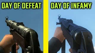 Day of Infamy VS Day of Defeat: Source - Weapon Comparison