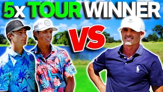 We Challenged 5x PGA Tour Winner To an 18 Hole 2v1 Best Ball Match | Part 1 | GM GOLF