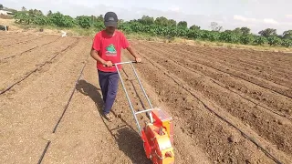 टोकन यंत्र, पेरणी मका यंत्र. inline drip maka tokan machine. Hand push maize seeder machine.