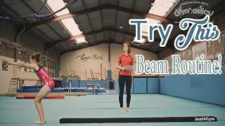Head Over Heels Gymnastics Tutorials | Try This Beam Routine! (Full HD)