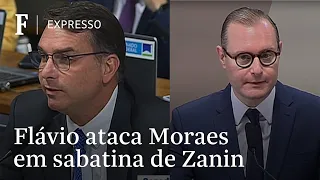 Flávio Bolsonaro usa sabatina de Zanin para atacar Moraes