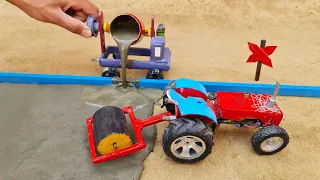 Diy tractor making mini concrete bridge | Diy tractor trolley full of Parle-G loading | @Sunfarming