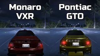 Vauxhall Monaro VXR vs Pontiac GTO - Need for Speed Carbon (Drag Race)