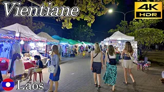 Vientiane Walking Tour | Laos🇱🇦 | 4K HDR