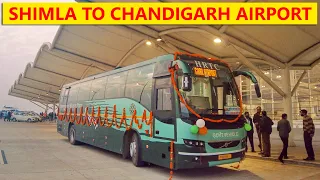 Shimla to Chandigarh Airport - Thrilling first day ride | HRTC Volvo Himsuta | Himbus